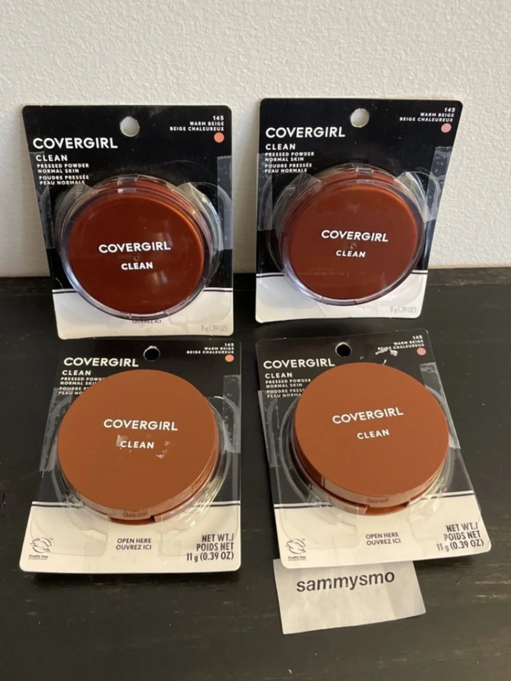 Covergirl Clean Pressed Powder 145 Warm Beige, Original Talc, x4 READ DESCRIPT